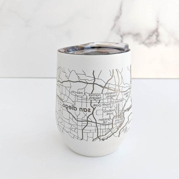 Map of the San Diego Insulated Wine Tumbler